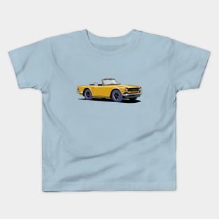 Triumph TR6 Car in mustard Kids T-Shirt